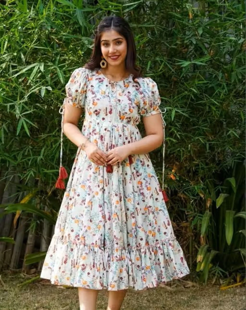 Designer Viscose Rayon Printed Dress