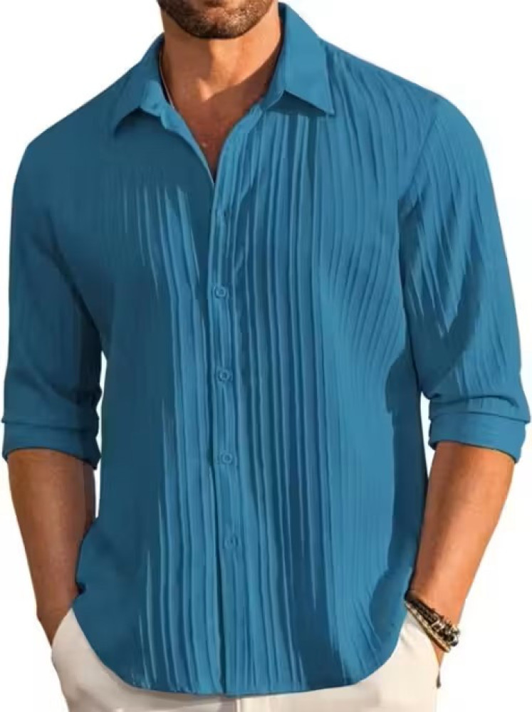 Mens Full Sleeve Casual Solid Shirt
