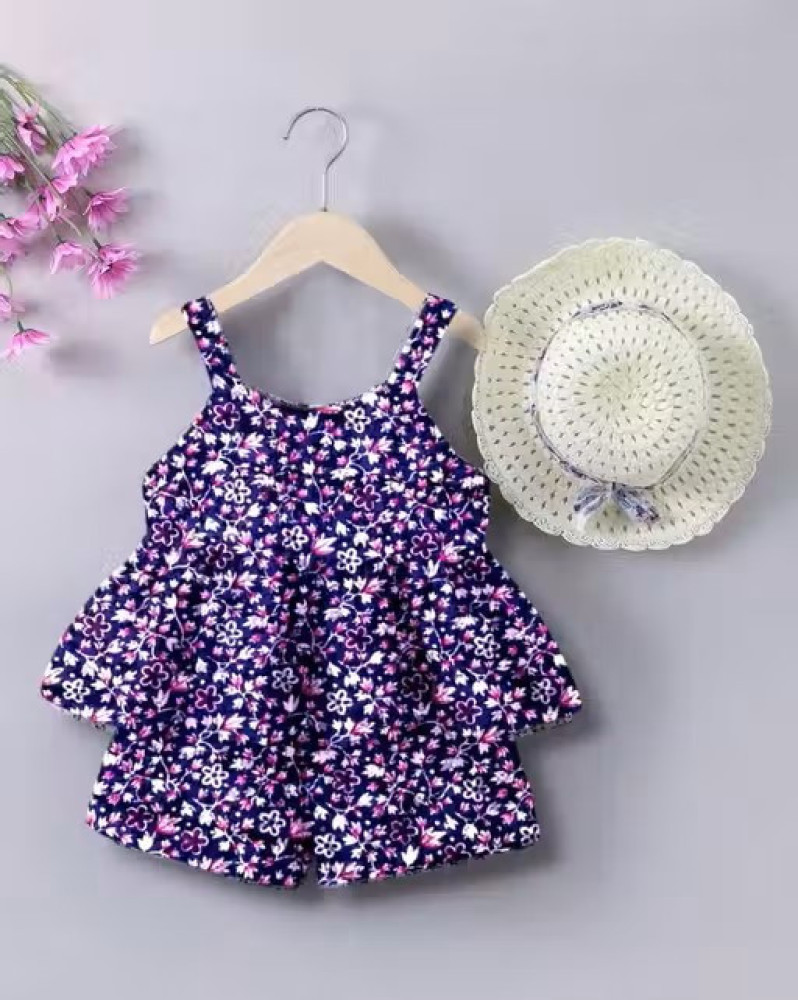 Girls Floral Summer Romper Set