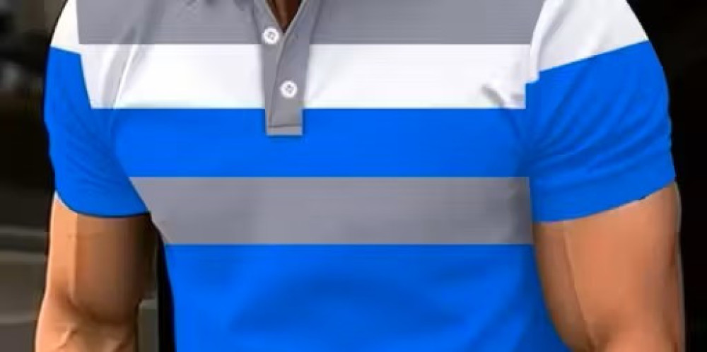 Mens Round Neck Full Sleeve Color Block T-shirt