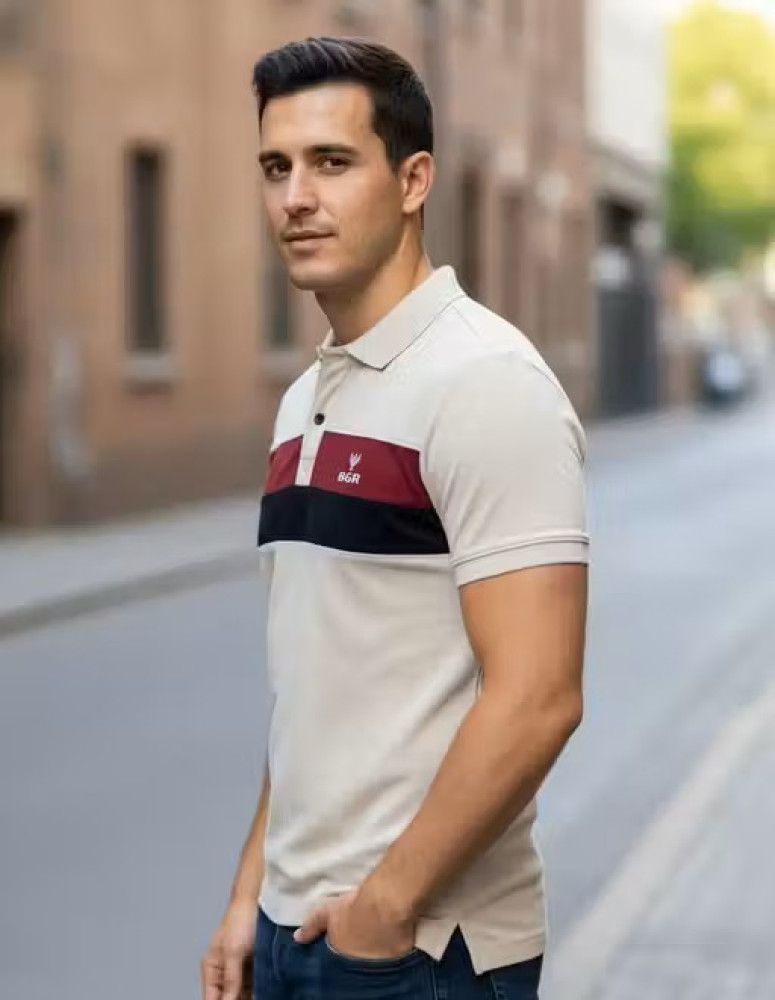 Mens Fancy Summer Collar T‑Shirt