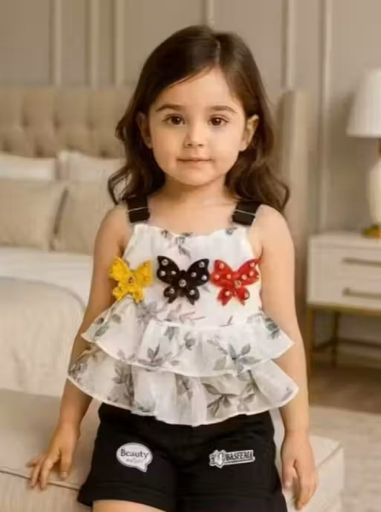 Little Muffs Baby Girl Multicolour Top & Shorts Set