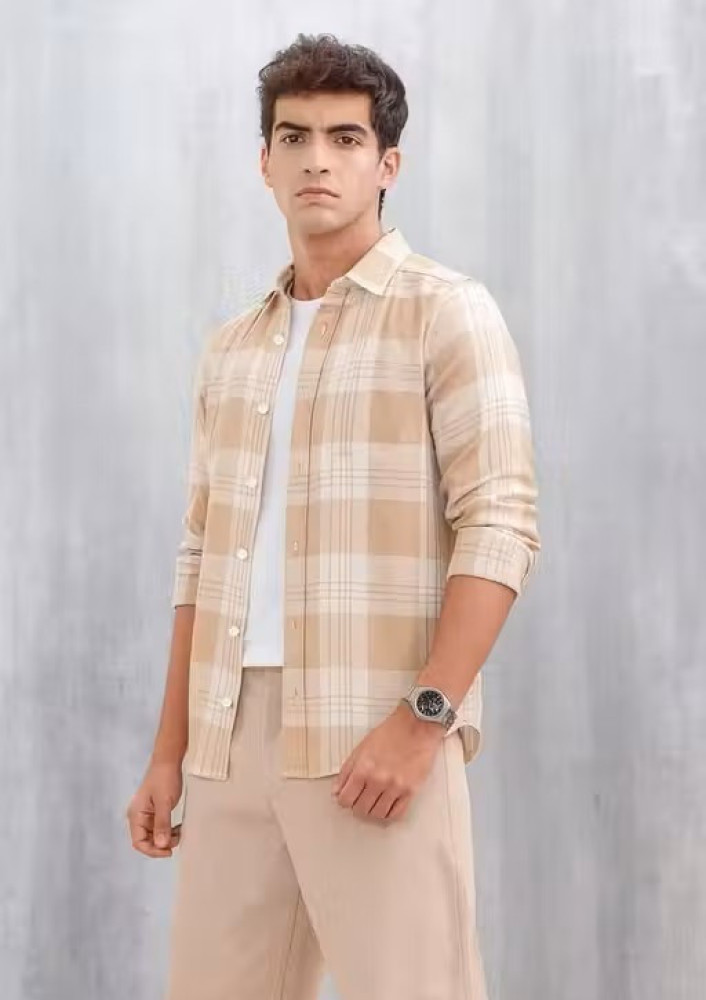 Men Full Sleeve Check Cotton Shirt