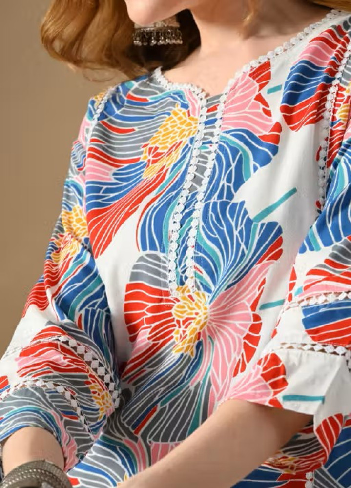 Kali Big Flower Lace Kurta