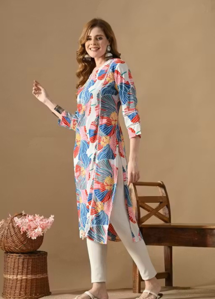 Kali Big Flower Lace Kurta