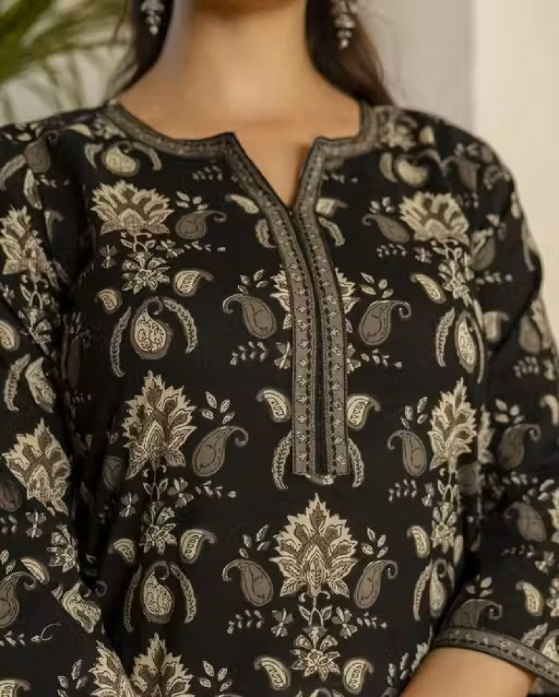Zaneta Women Viscose Rayon Printed Straight Kurti