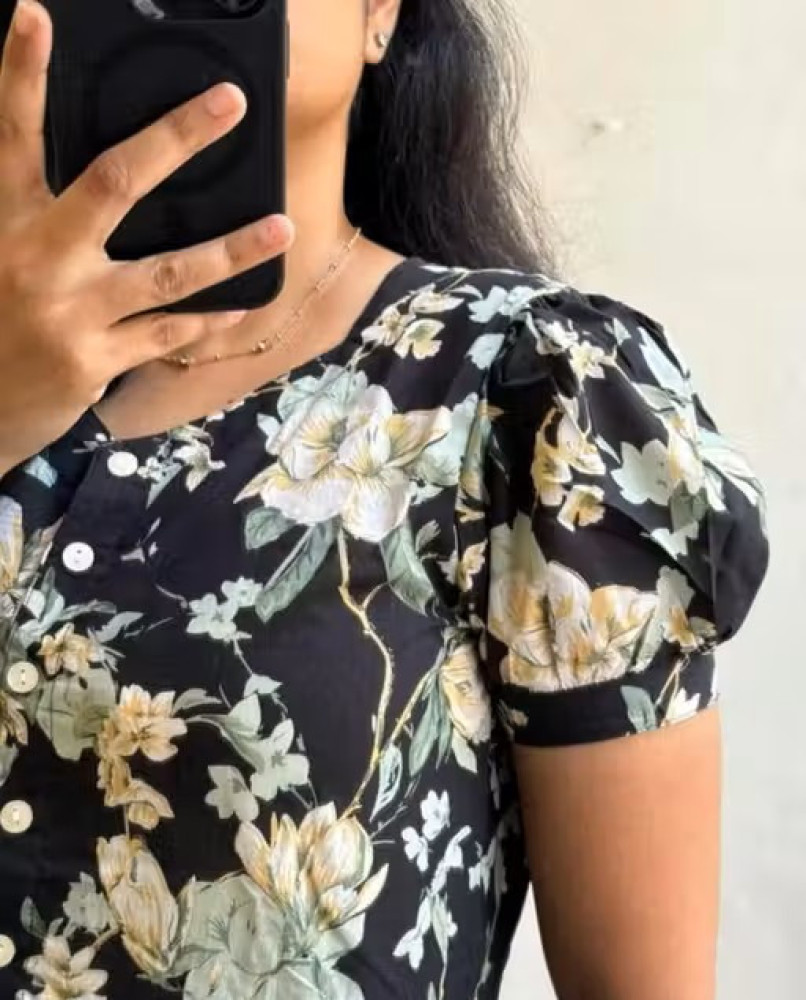 Women & Girls Rayon Printed Dress